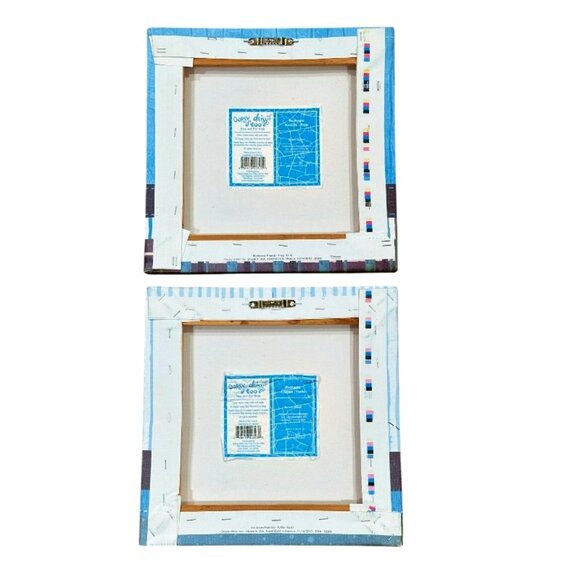 Oopsy Daisy Too Backyard Friends Canvas Wall Art Set of 2 Frog Turtle 10 x 10 In - Picture 5 of 8